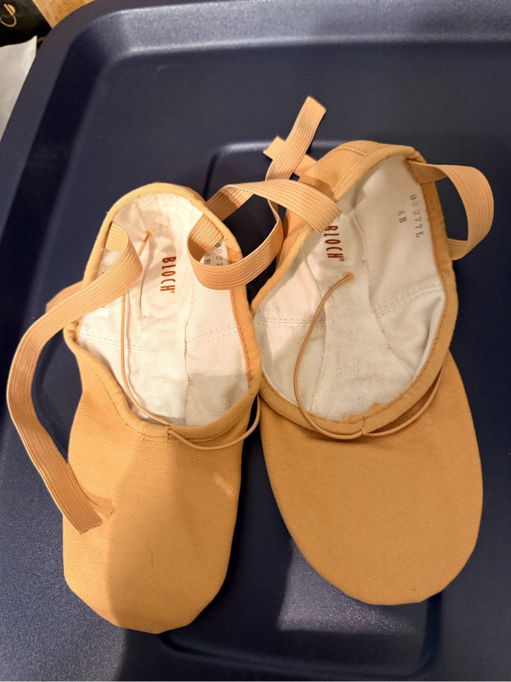 Bloch Kids Canvas Ballet Flats in Mustard